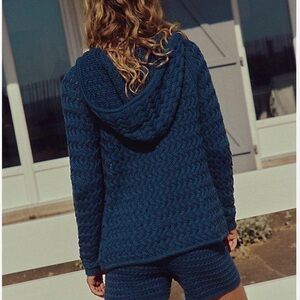 Free People Deep Blue Laguna Love Sweater set